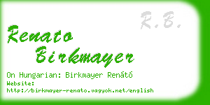 renato birkmayer business card