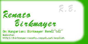 renato birkmayer business card